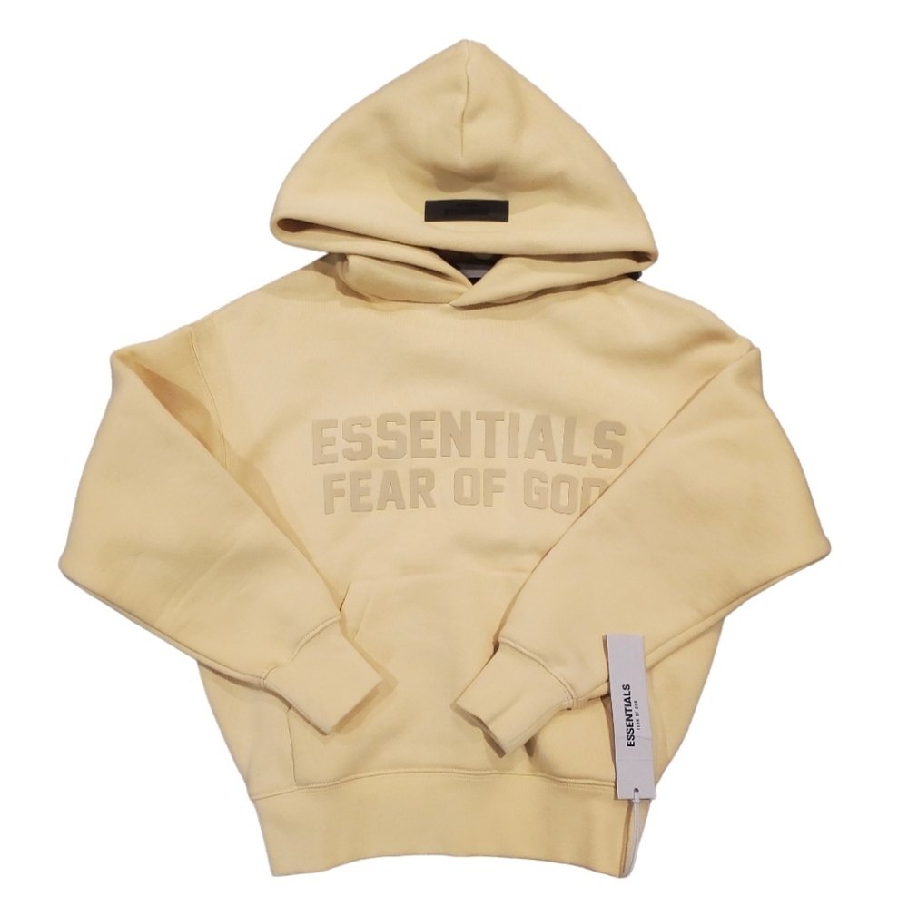 Fear of God Essentials Kids Pull-Over Hoodie| Yellow | Kid's Size 4/5